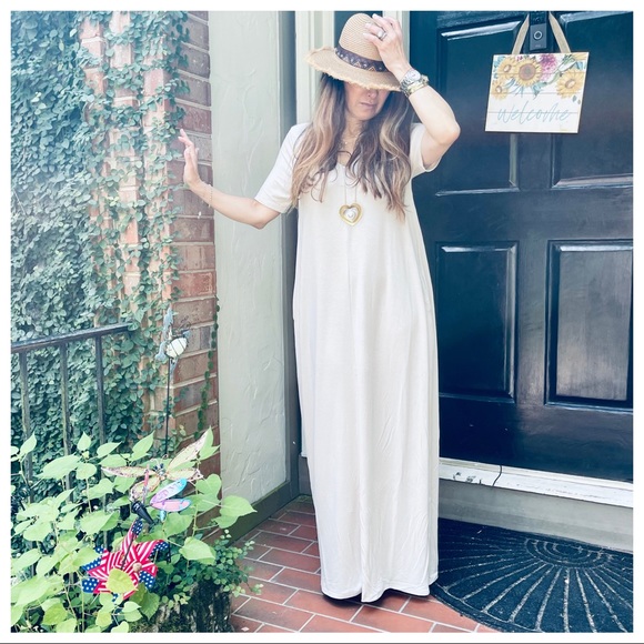 03 Favorite Loose fit long side pocket maxi dress - Picture 3 of 8